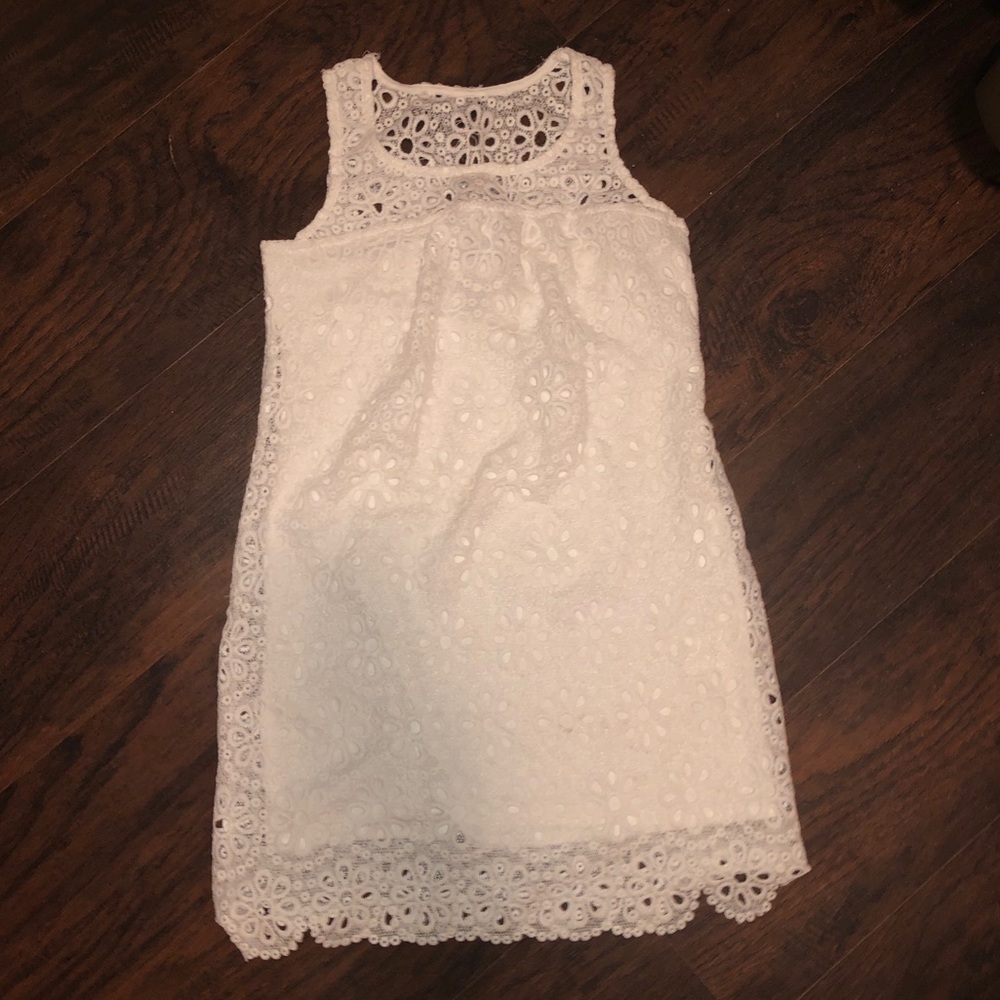 Eyelet white dress